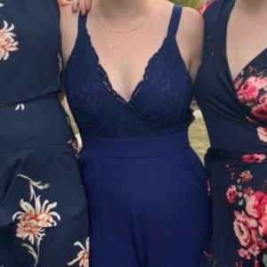 Francesca’s royal blue jumpsuit, size XS/S